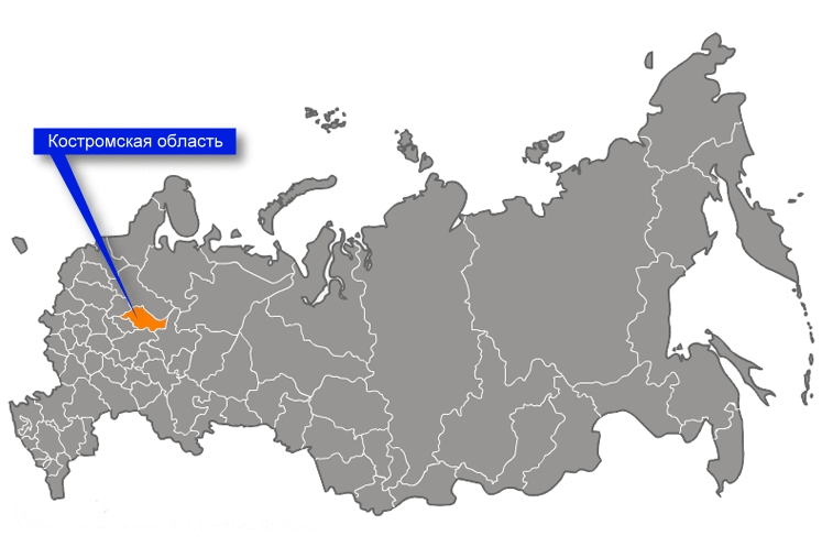 Карта Костромской области