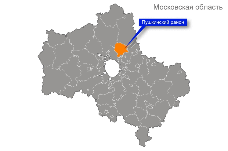 Пушкинский район карта, такси Москва-Пушкино
